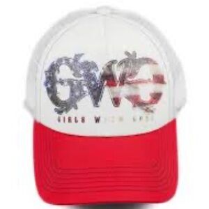 Girls with Guns Red‎ and White Trucker Hat